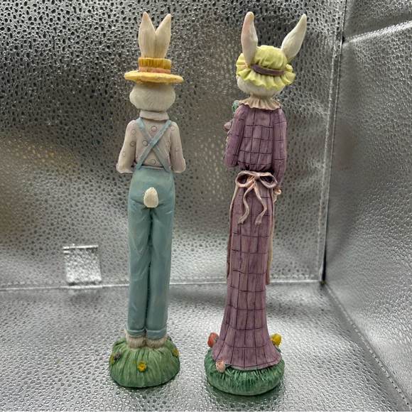 Vintage Tall Easter Bunny Rabbit Pencil Figurines - Picture 4 of 8